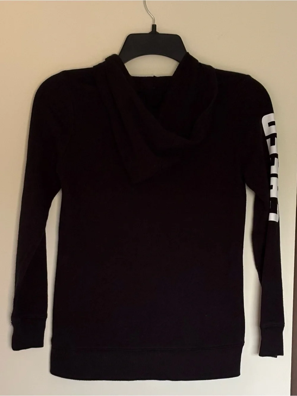 Justice Girls Black Cheer Emoji Megaphone Zip-Up Hoodie Size 10